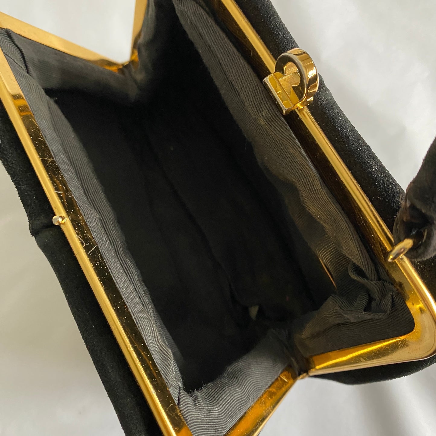 Black Suede 60s Box Bag